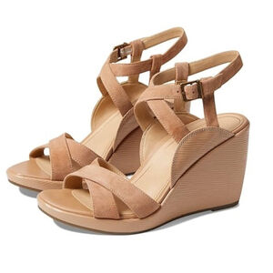 Vionic Macaroon Tan Bonita Women's Orthotic Platform Wedge Sandal Size 11